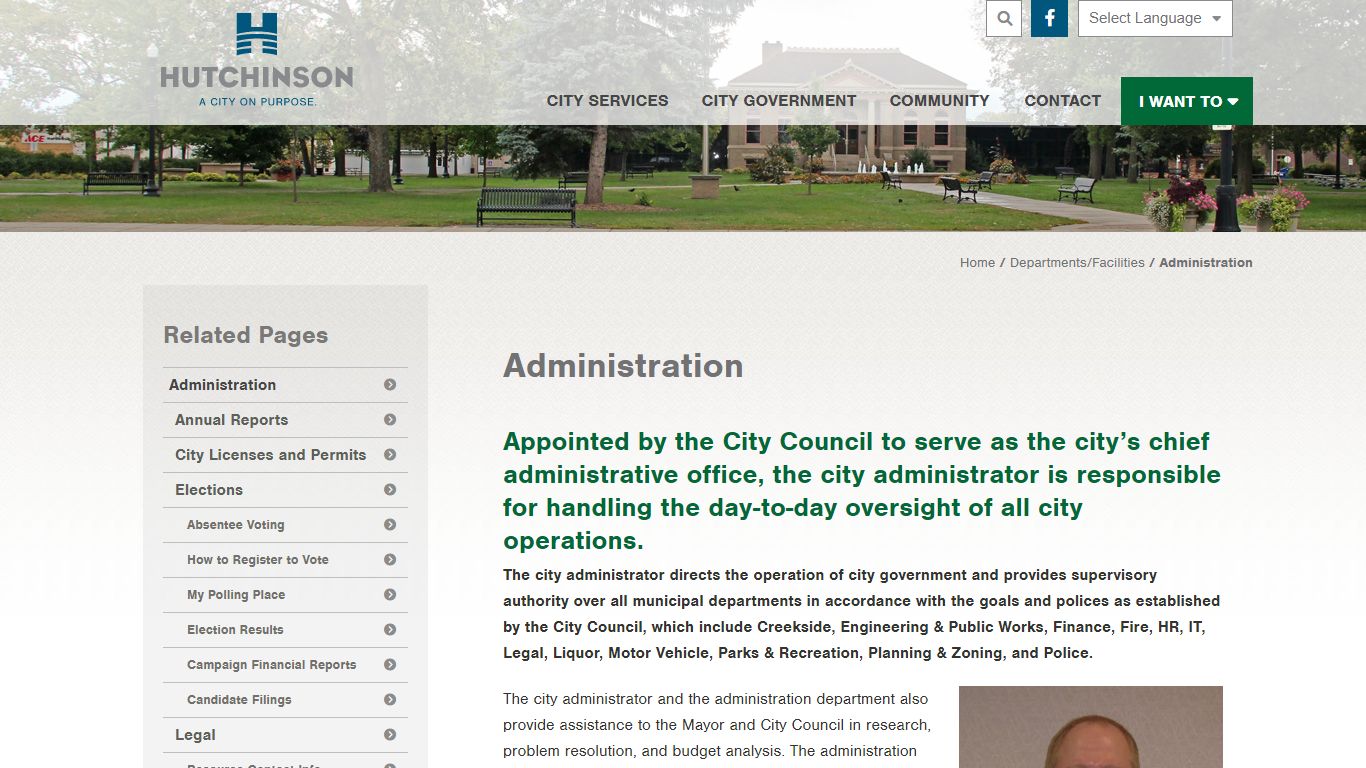 Administration - City of Hutchinson